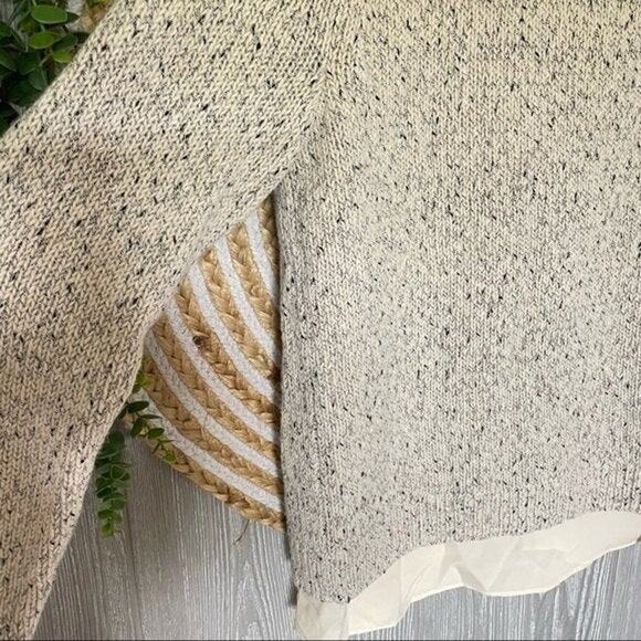 CLUB MONACO Womens Speckled Kaelane Mixed Media Pullover Sweater Size S - Picture 6 of 7